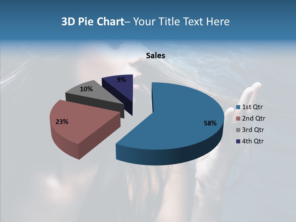 Look Long Hair Fashion PowerPoint Template