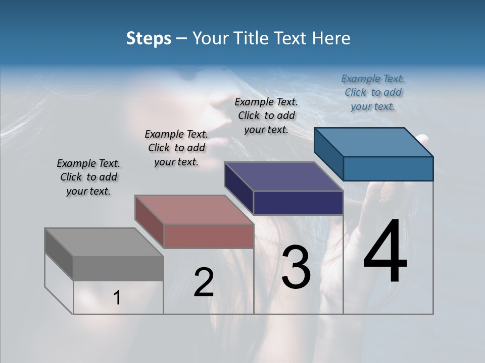 Look Long Hair Fashion PowerPoint Template