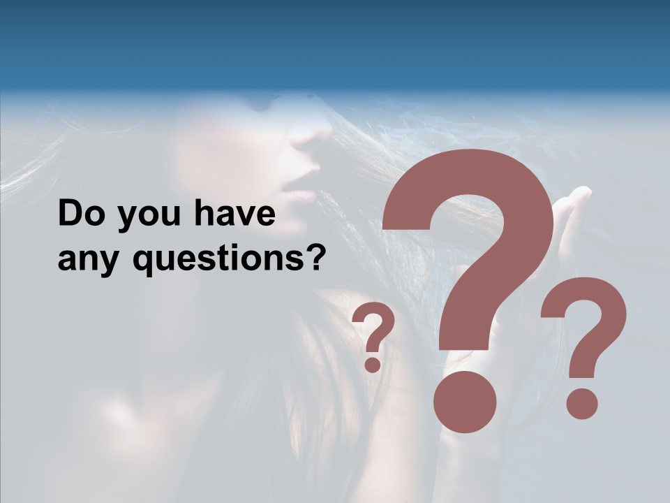 Look Long Hair Fashion PowerPoint Template