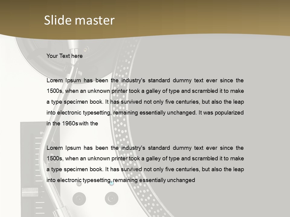 Equipment Vinyl Rpm PowerPoint Template