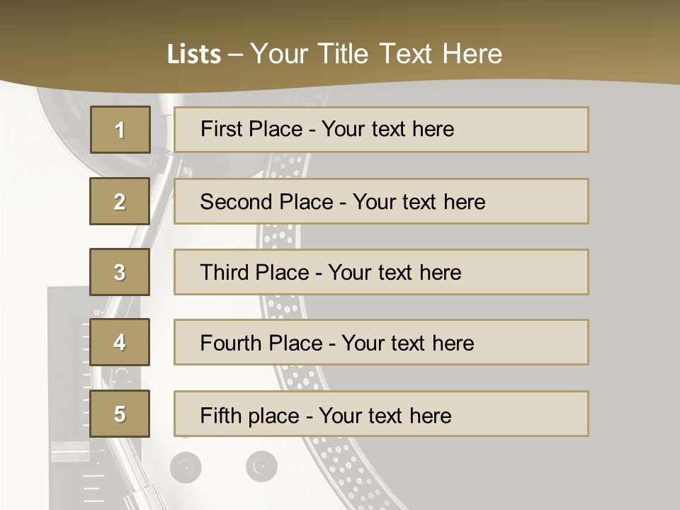 Equipment Vinyl Rpm PowerPoint Template