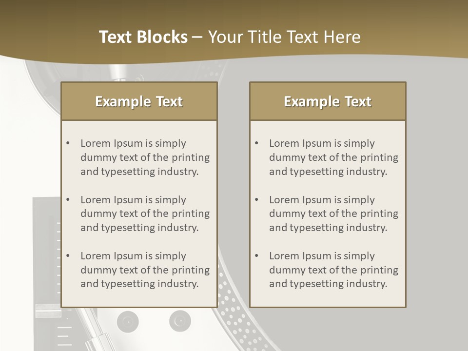 Equipment Vinyl Rpm PowerPoint Template
