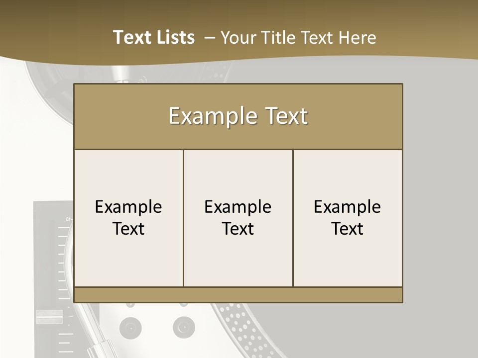 Equipment Vinyl Rpm PowerPoint Template