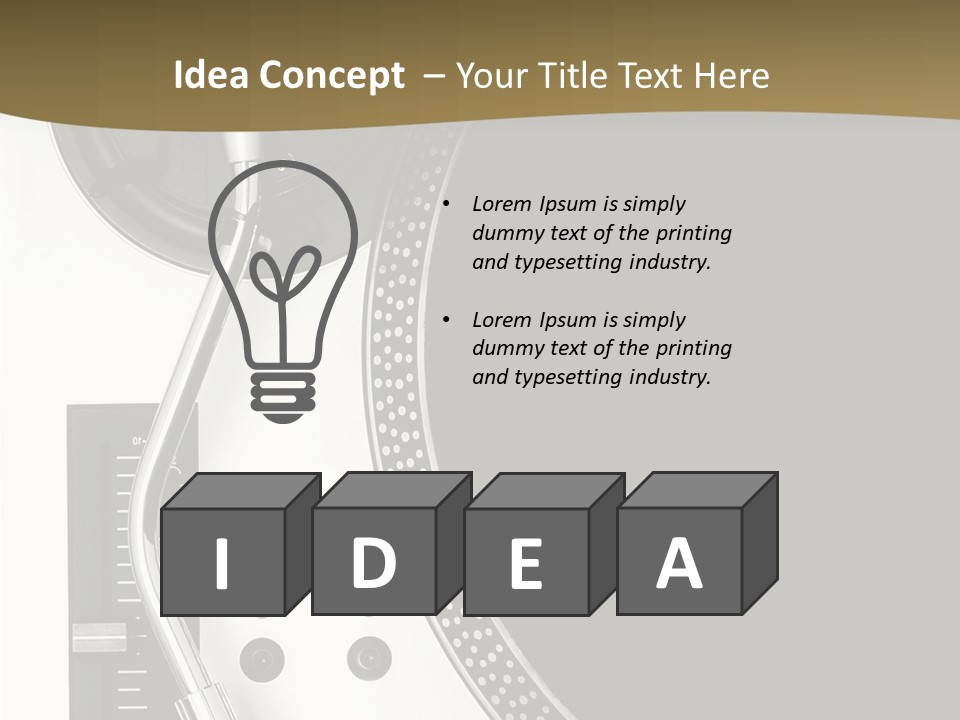 Equipment Vinyl Rpm PowerPoint Template