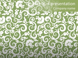 Scroll Foliage Decorative PowerPoint Template