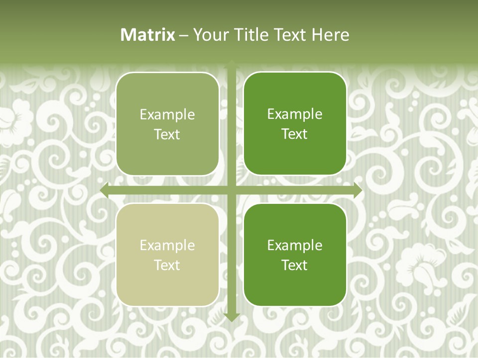 Scroll Foliage Decorative PowerPoint Template