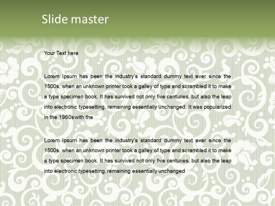 Scroll Foliage Decorative PowerPoint Template