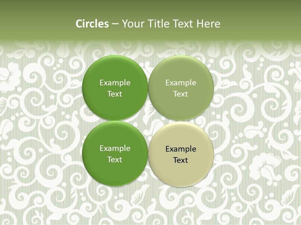 Scroll Foliage Decorative PowerPoint Template