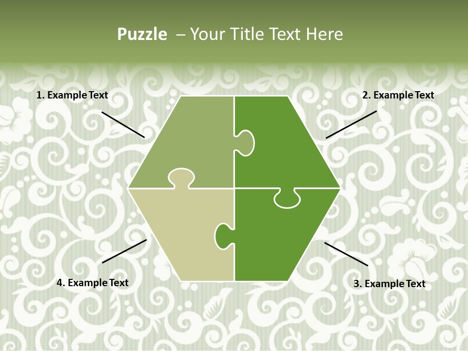 Scroll Foliage Decorative PowerPoint Template