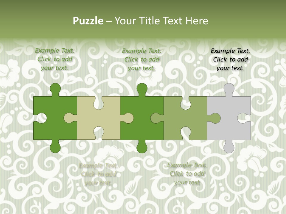 Scroll Foliage Decorative PowerPoint Template