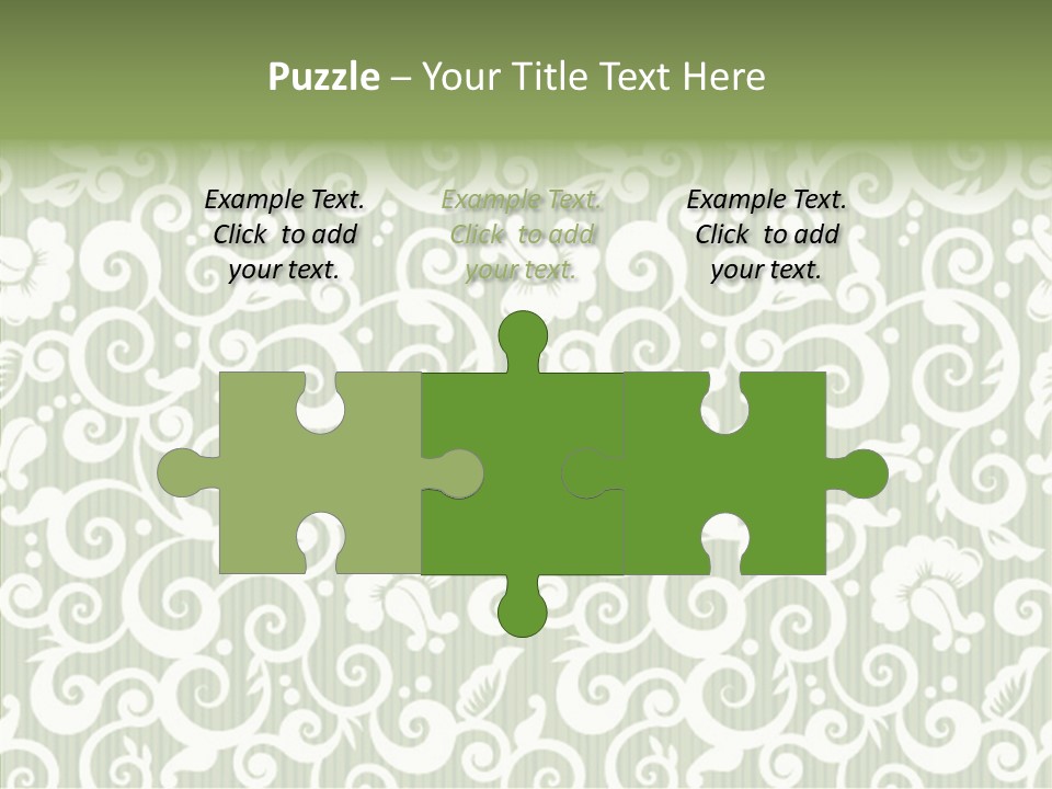 Scroll Foliage Decorative PowerPoint Template