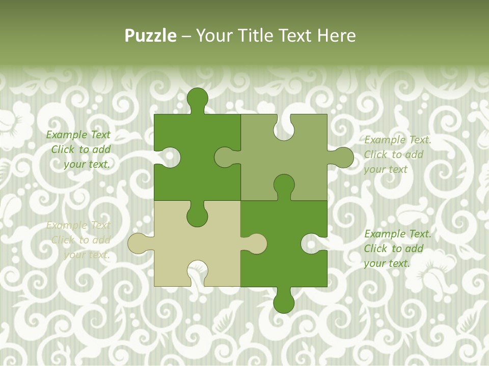 Scroll Foliage Decorative PowerPoint Template