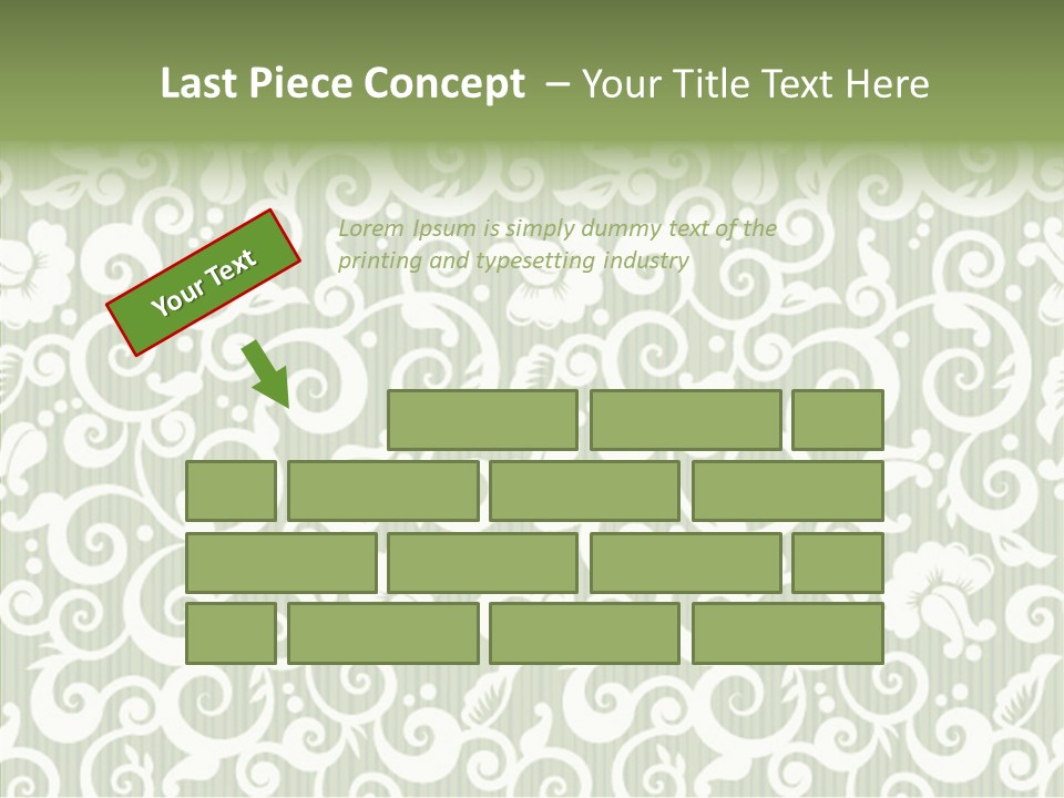 Scroll Foliage Decorative PowerPoint Template