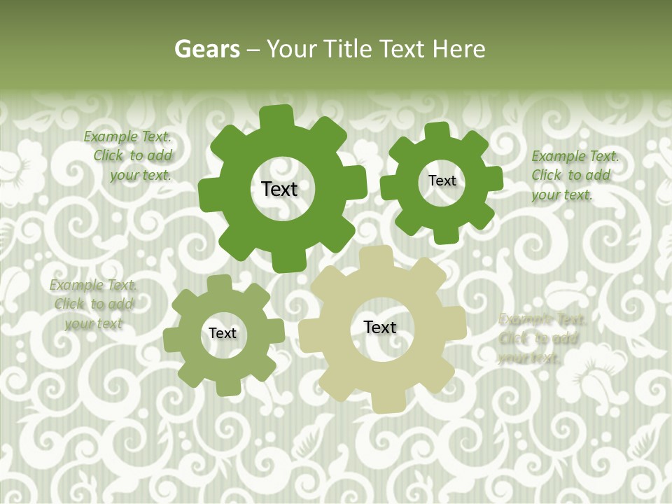 Scroll Foliage Decorative PowerPoint Template