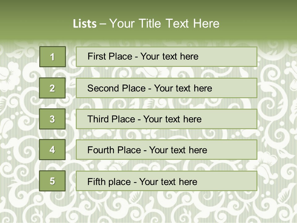Scroll Foliage Decorative PowerPoint Template