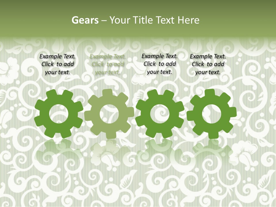 Scroll Foliage Decorative PowerPoint Template
