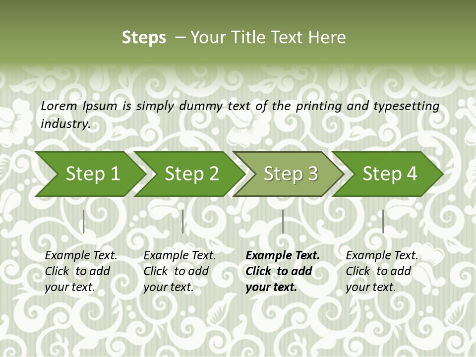 Scroll Foliage Decorative PowerPoint Template