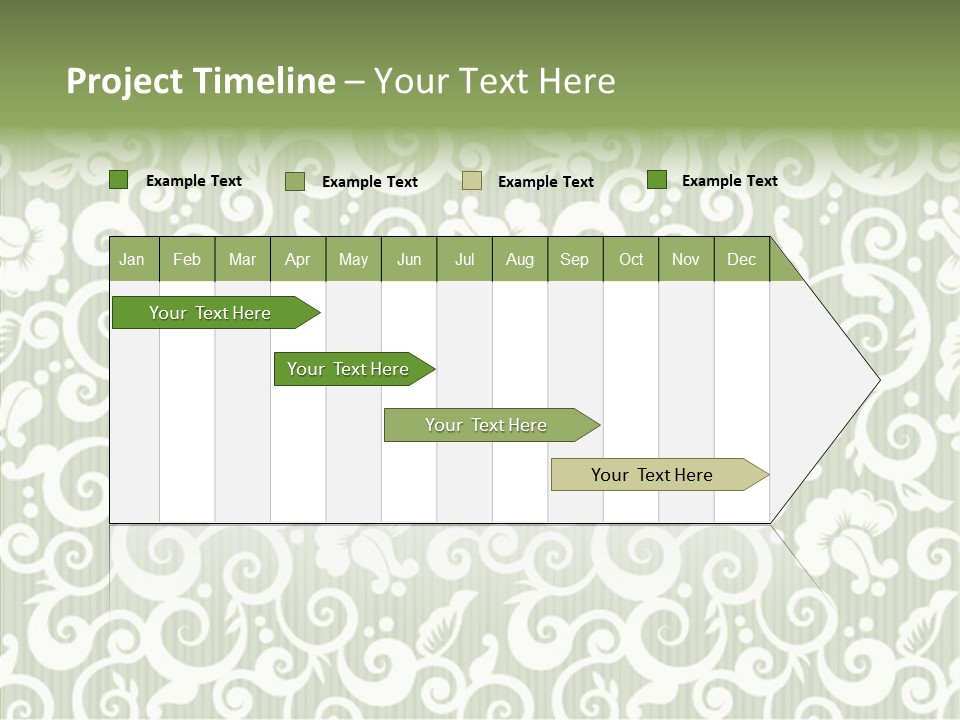 Scroll Foliage Decorative PowerPoint Template