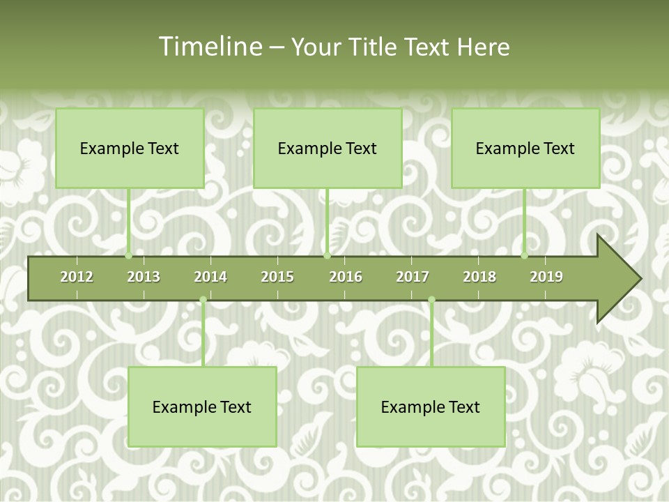 Scroll Foliage Decorative PowerPoint Template