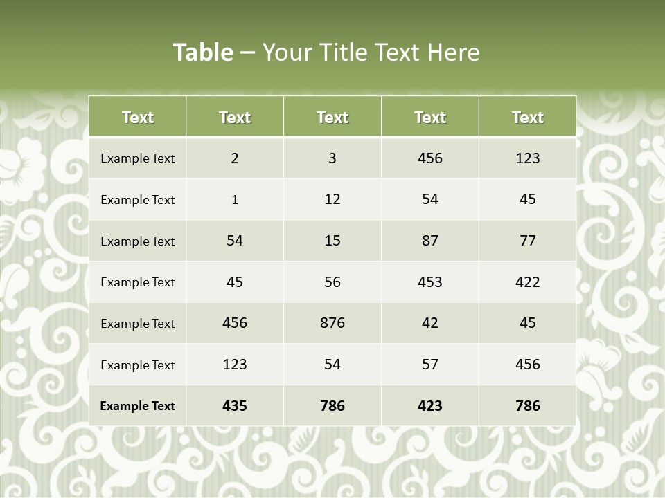 Scroll Foliage Decorative PowerPoint Template