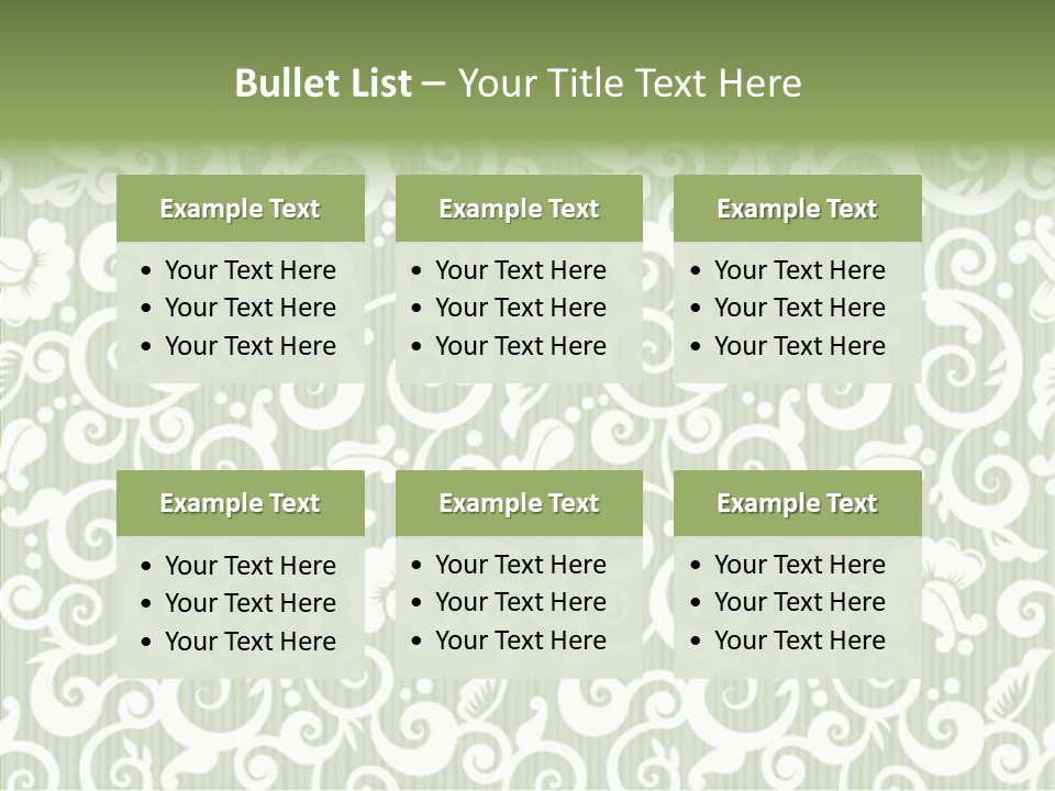 Scroll Foliage Decorative PowerPoint Template