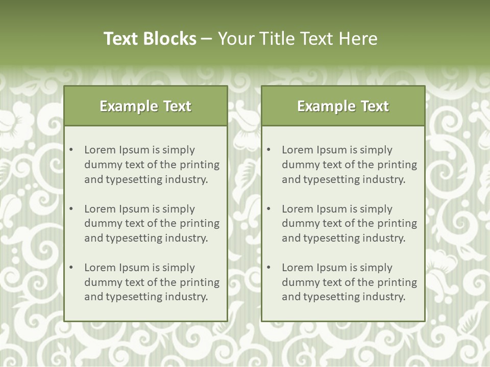 Scroll Foliage Decorative PowerPoint Template