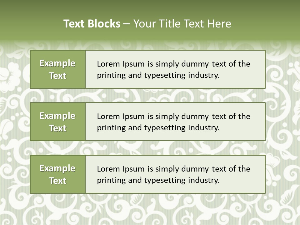 Scroll Foliage Decorative PowerPoint Template