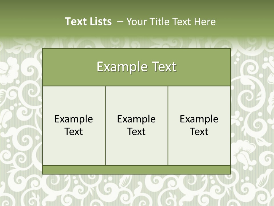Scroll Foliage Decorative PowerPoint Template