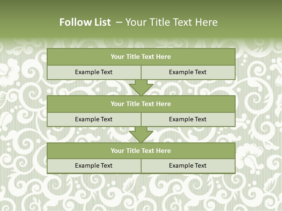 Scroll Foliage Decorative PowerPoint Template