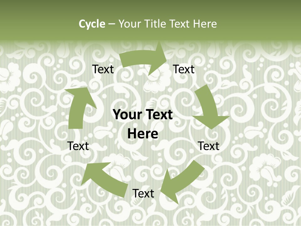 Scroll Foliage Decorative PowerPoint Template