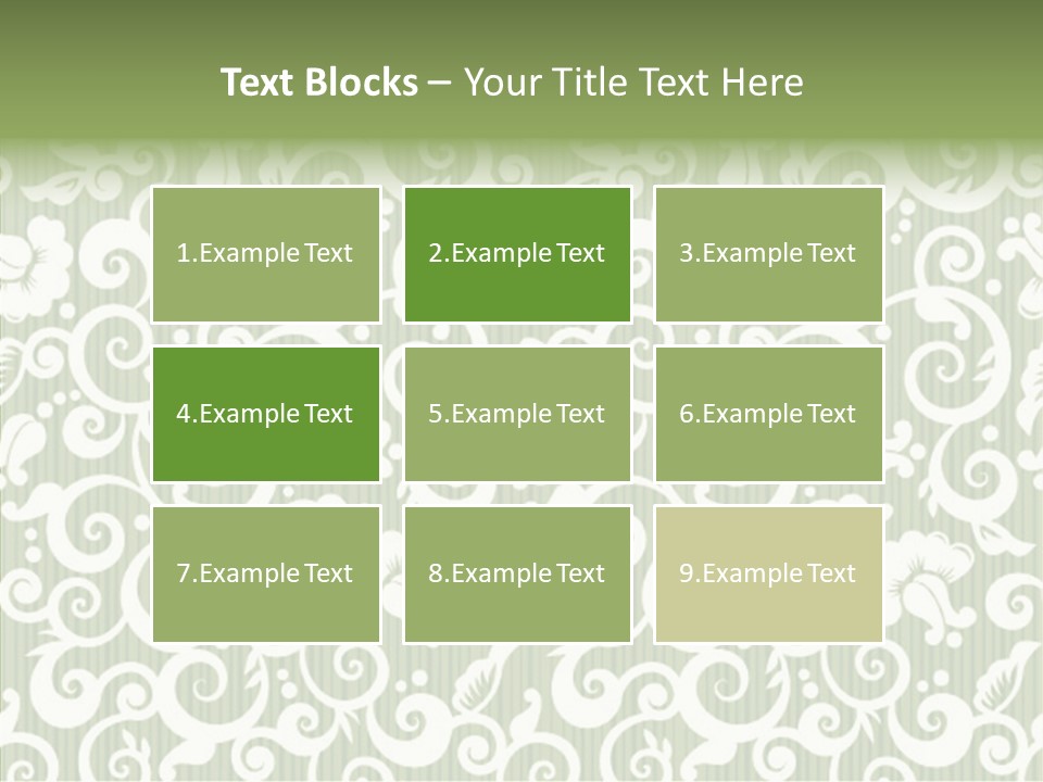 Scroll Foliage Decorative PowerPoint Template