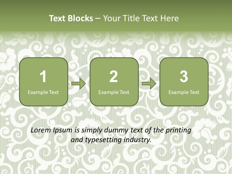 Scroll Foliage Decorative PowerPoint Template