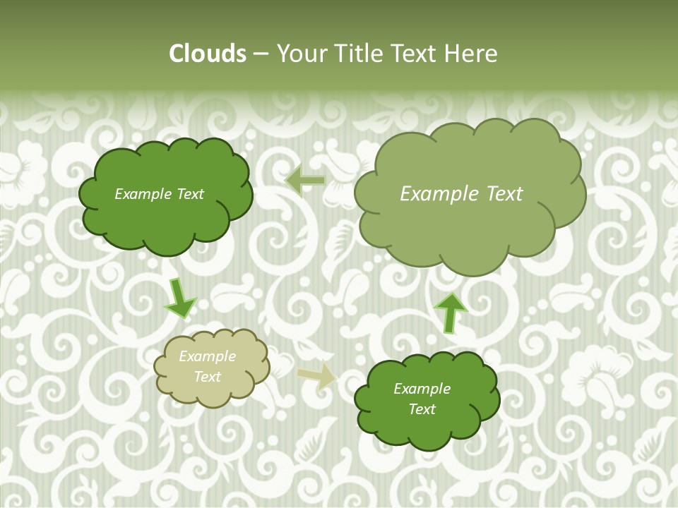 Scroll Foliage Decorative PowerPoint Template