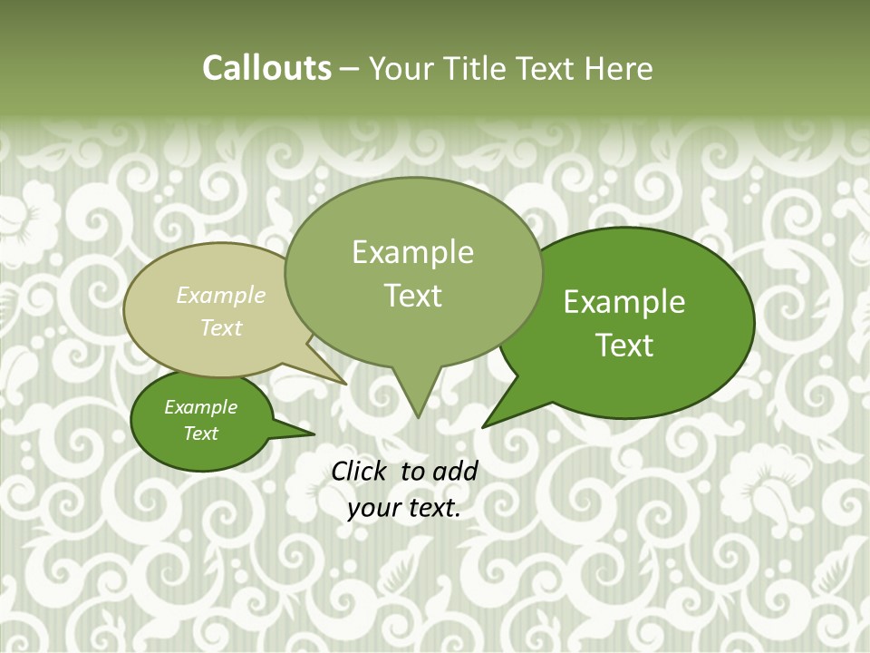 Scroll Foliage Decorative PowerPoint Template