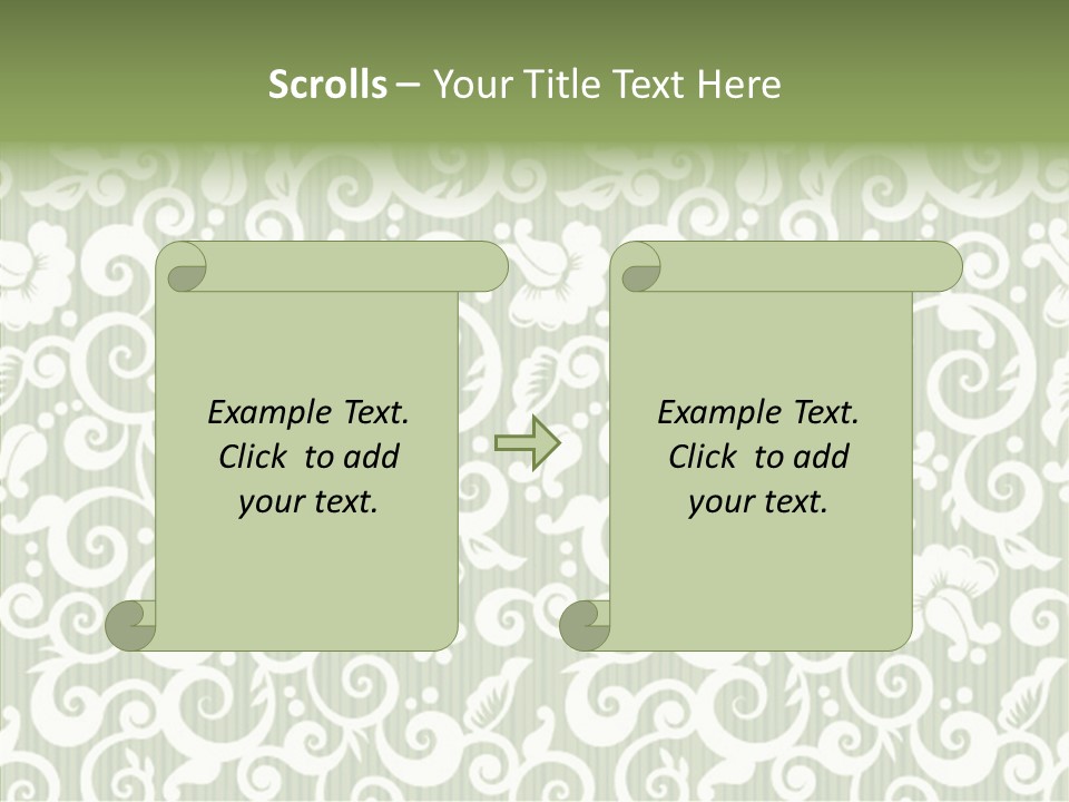 Scroll Foliage Decorative PowerPoint Template