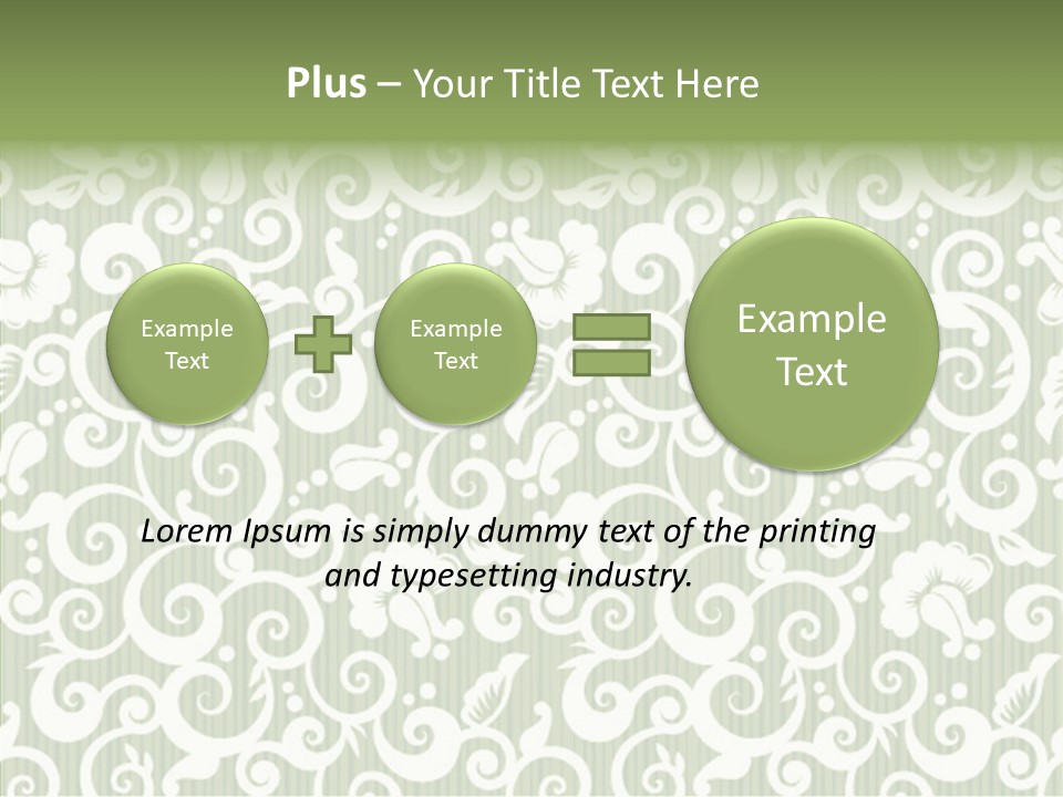 Scroll Foliage Decorative PowerPoint Template