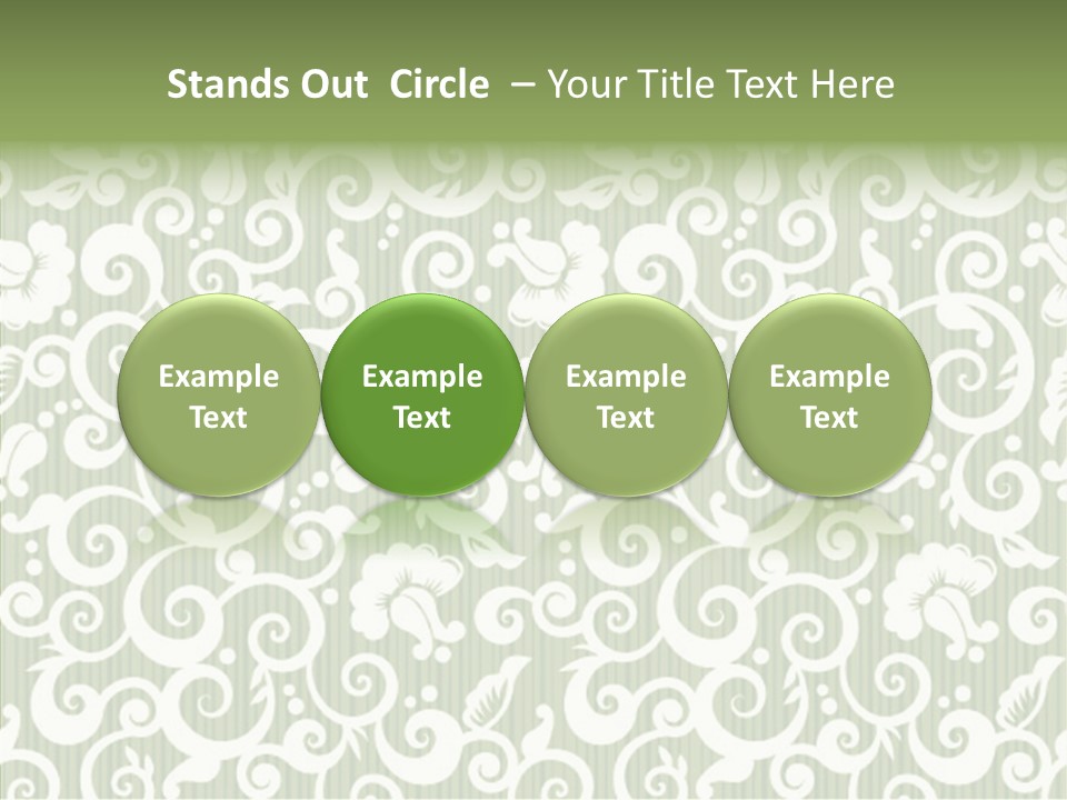 Scroll Foliage Decorative PowerPoint Template