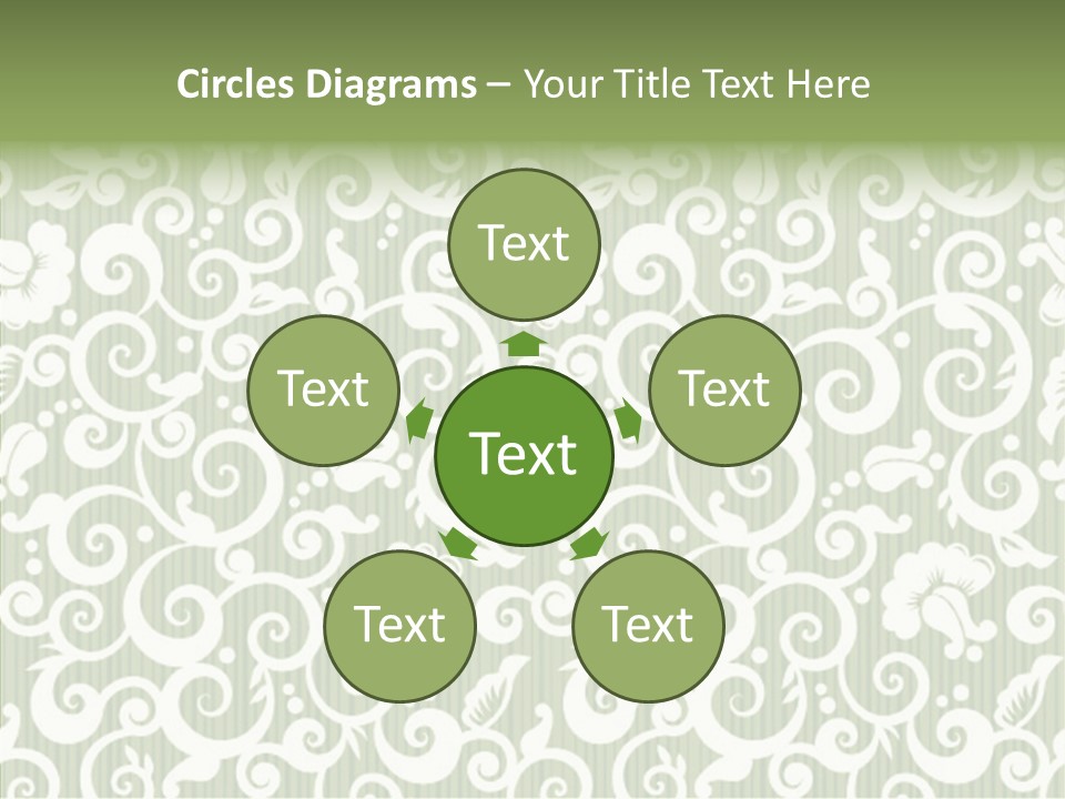 Scroll Foliage Decorative PowerPoint Template