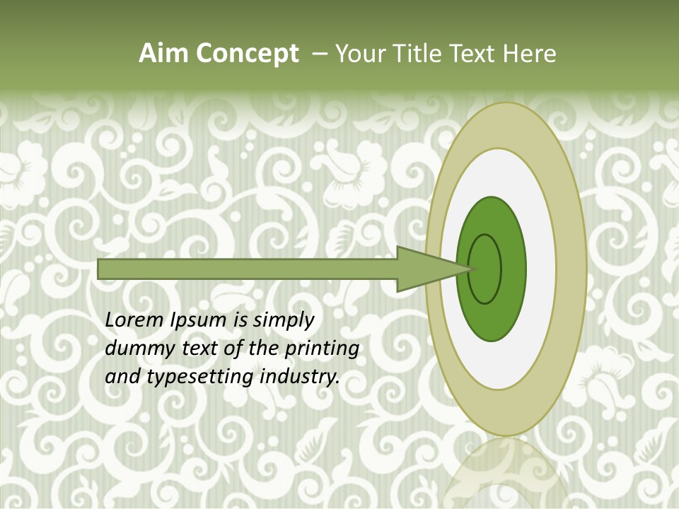 Scroll Foliage Decorative PowerPoint Template