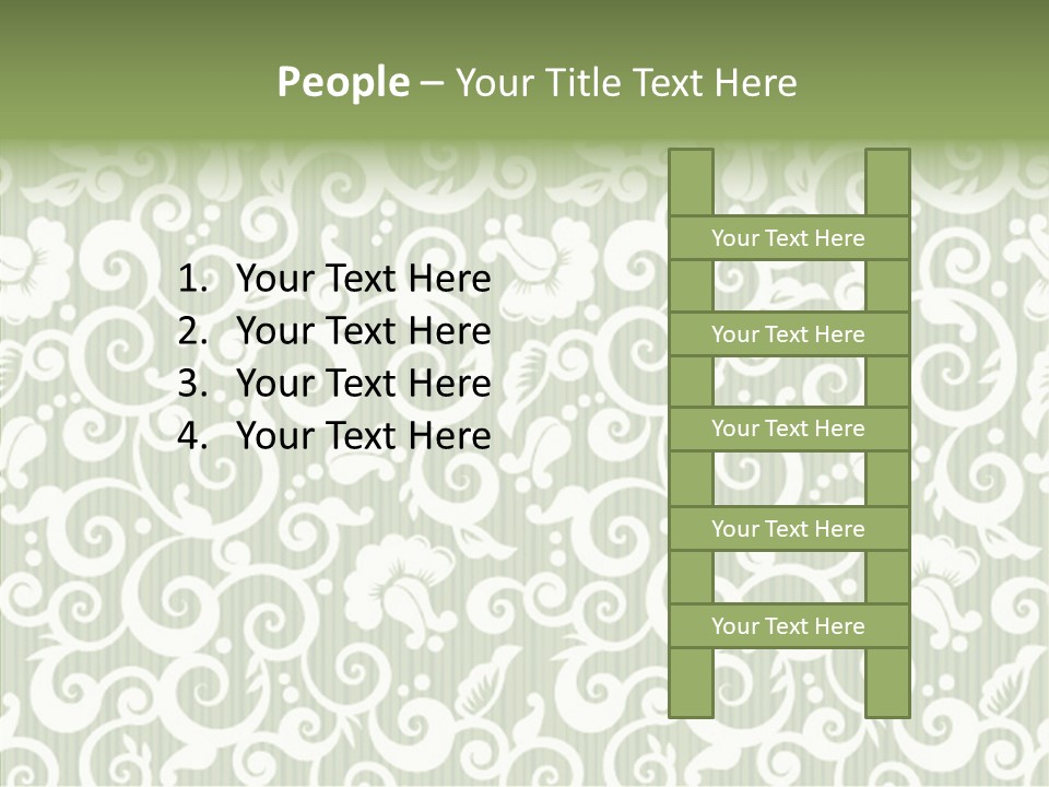 Scroll Foliage Decorative PowerPoint Template