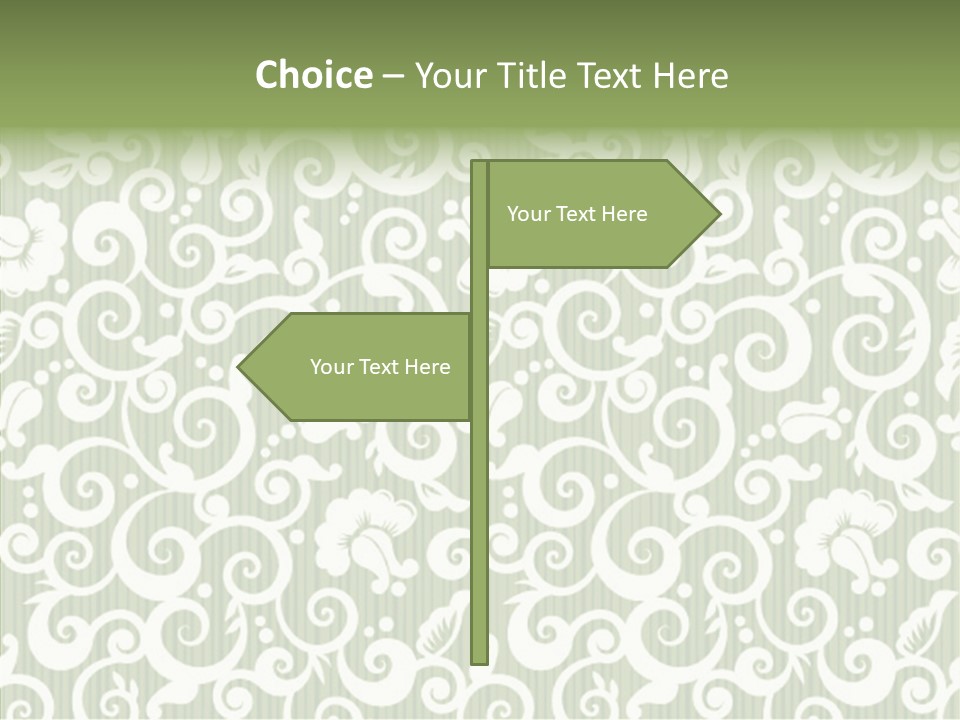 Scroll Foliage Decorative PowerPoint Template