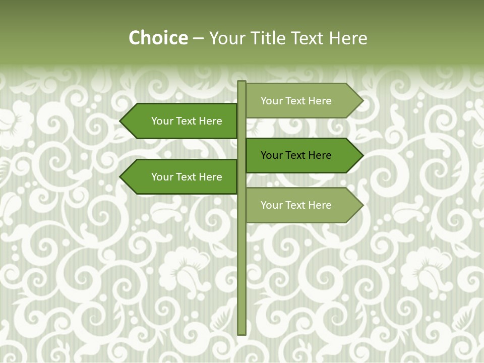 Scroll Foliage Decorative PowerPoint Template