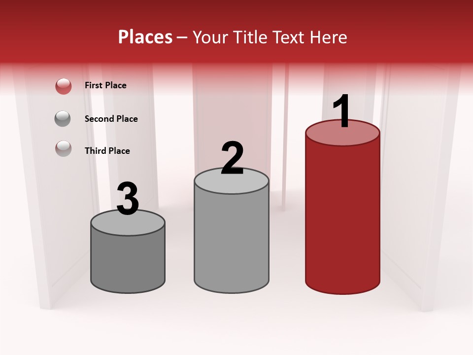 Red Door Winning PowerPoint Template
