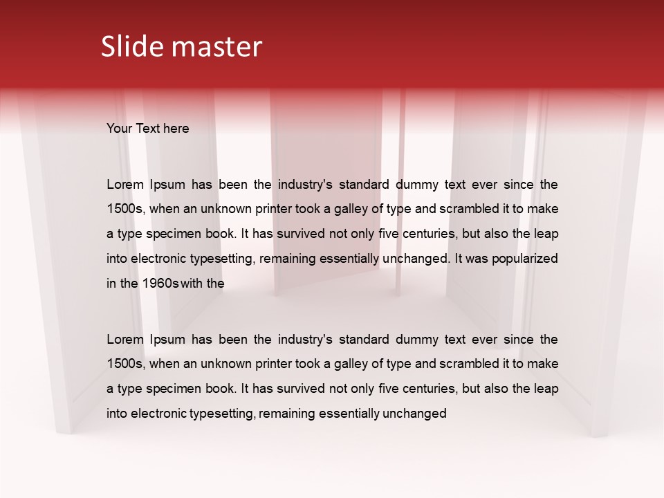 Red Door Winning PowerPoint Template