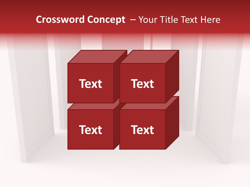 Red Door Winning PowerPoint Template