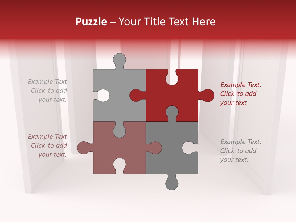 Red Door Winning PowerPoint Template