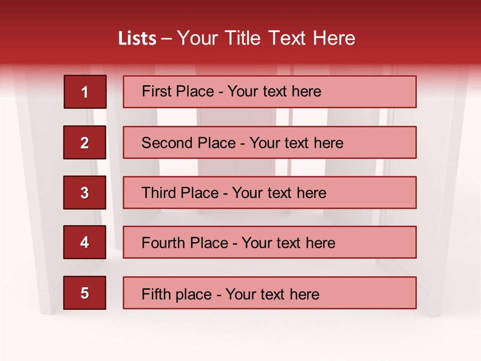 Red Door Winning PowerPoint Template