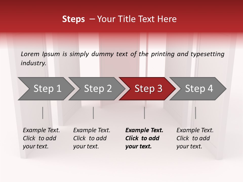 Red Door Winning PowerPoint Template