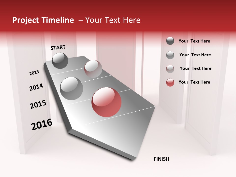Red Door Winning PowerPoint Template