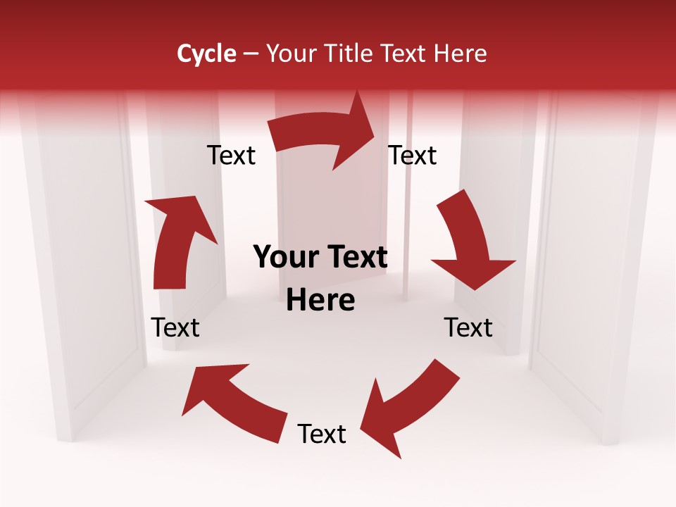 Red Door Winning PowerPoint Template